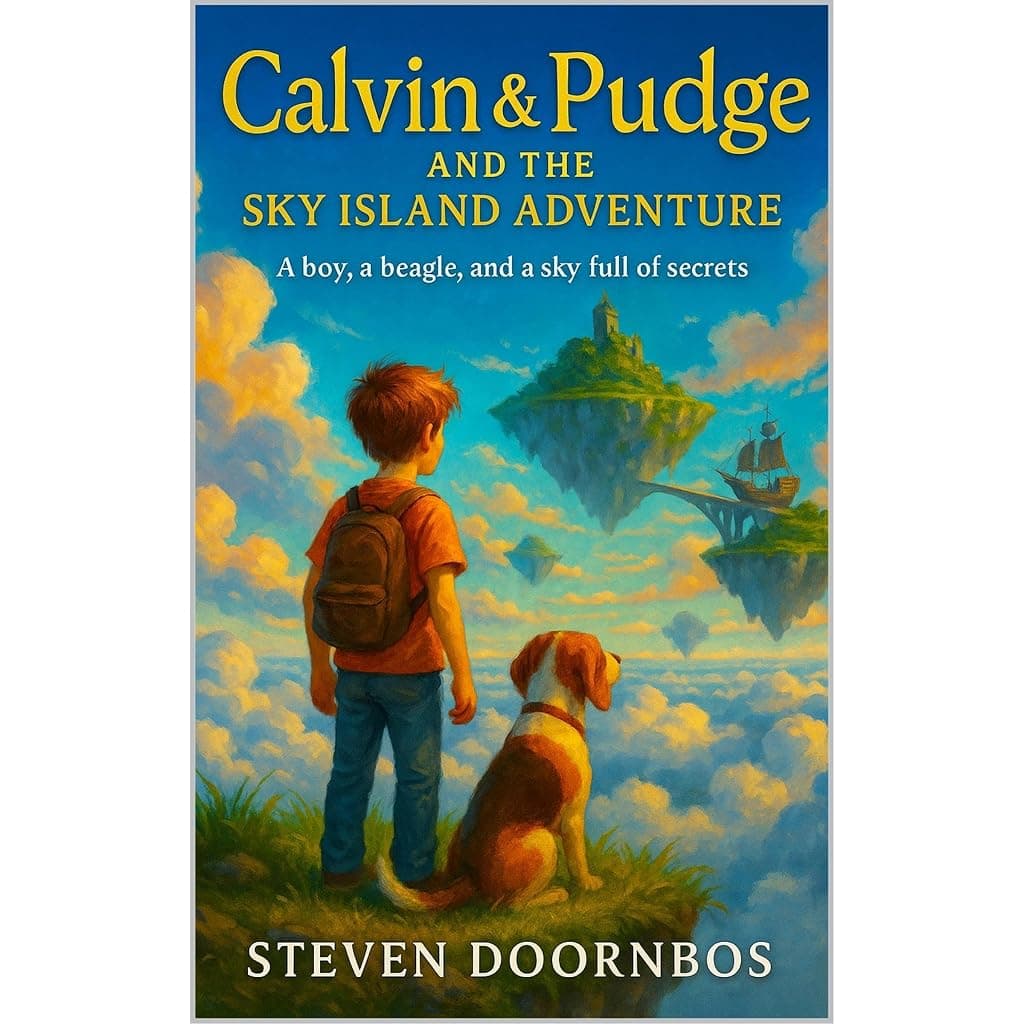 Titelbild von Calvin and Pudge and the Sky Island Adventure. Juvenile fiction, mystery and suspense.