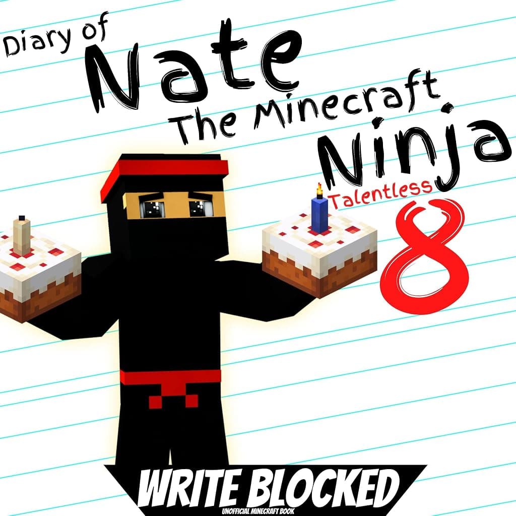 Titelbild von Diary of Nate the Minecraft Ninja, Book 8: Talentless