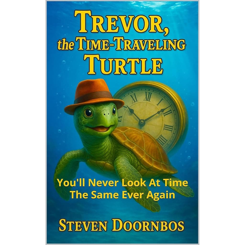 Titelbild von Trevor, the Time Traveling Turtle. Educational, Children's Fantasy Time Travel for readers 10+ years old
