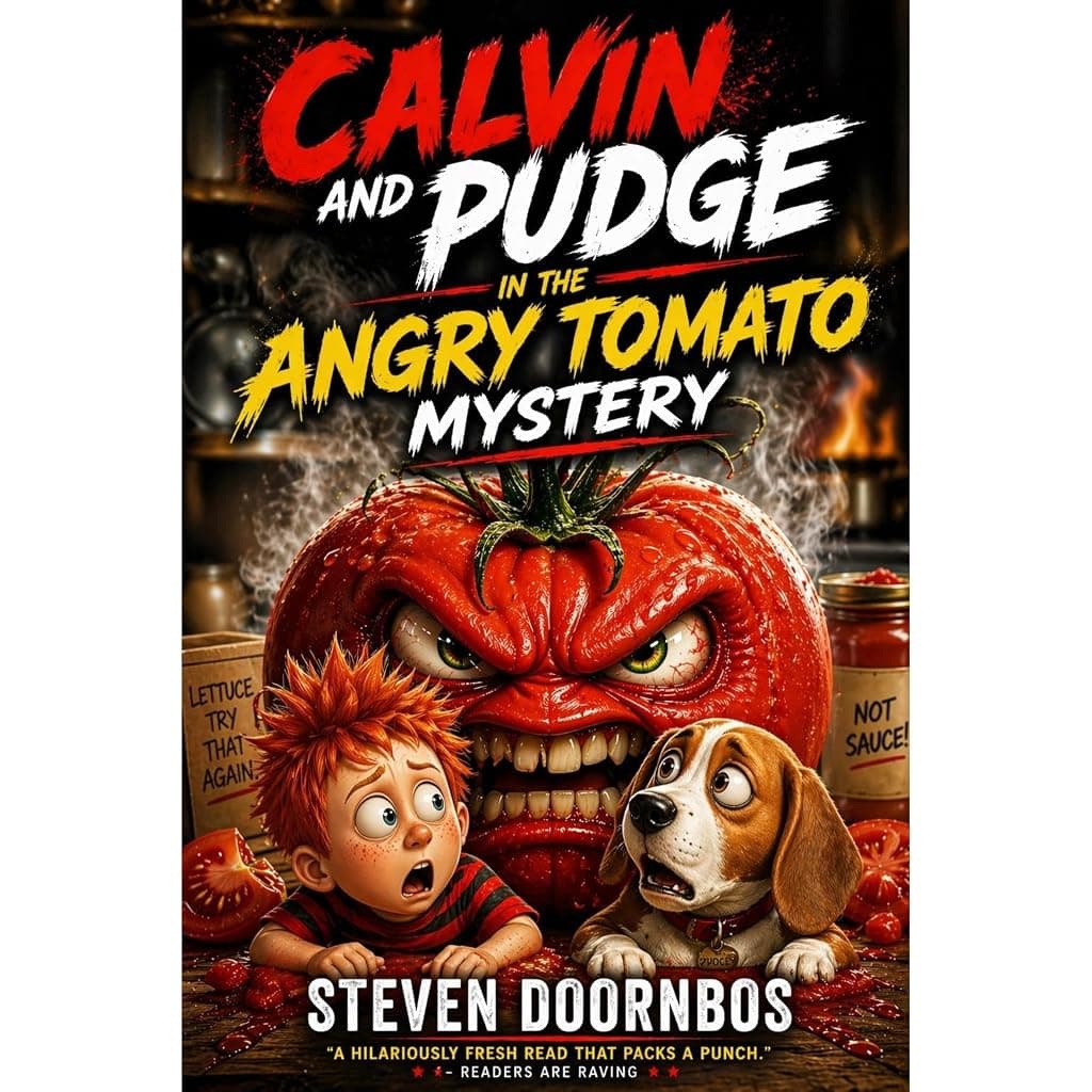 Titelbild von Calvin and Pudge in the Angry Tomato Mystery. A read-to-me story your Kids will love.