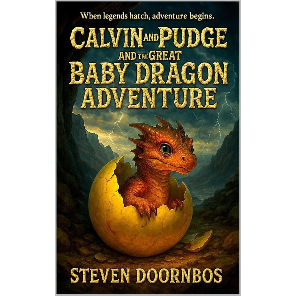 Titelbild von Calvin and Pudge and the Great Baby Dragon Adventure. Mystery, suspense read to me book for kids 5-12