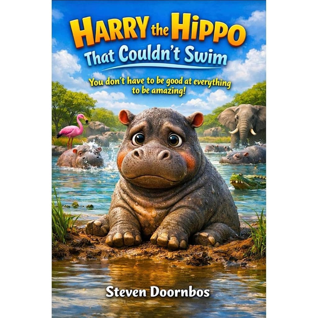 Titelbild von Harry The Hippo That Couldn't Swim A funny animal story for kids