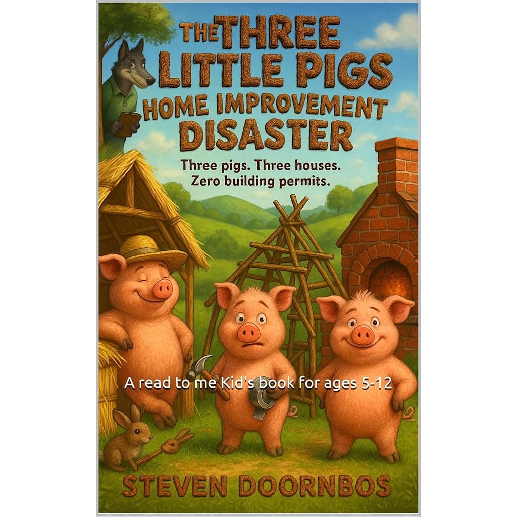 Titelbild von The Three Little Pigs Home Improvement Disaster. A read to me Kid's book for ages 5-12